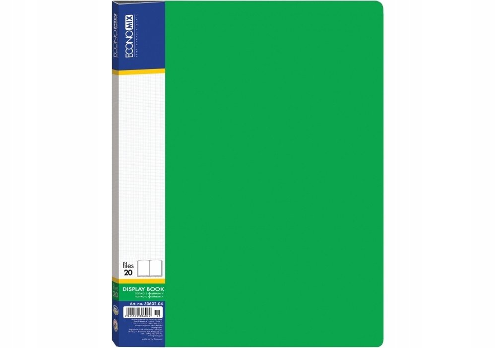 TECZKA NA DOKUMENTY OFERTOWA ALBUM OFERTOWY A4, Z 20 KOSZULKAMI, ZIELONY