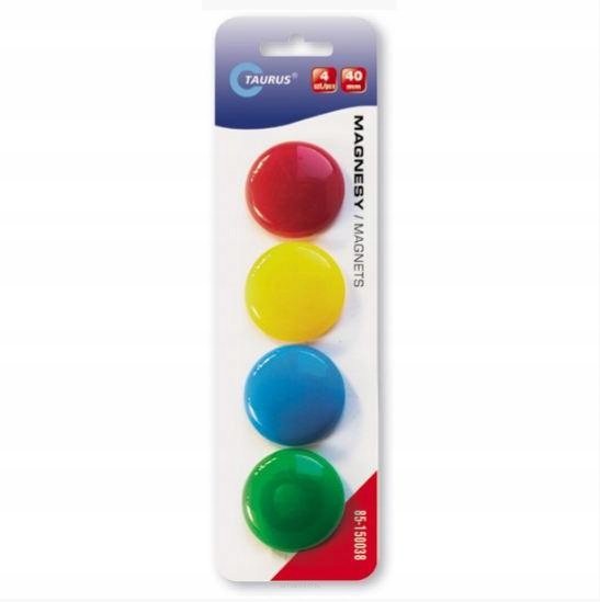 MAGNESY DO TABLIC MAGNESY NA LODÓWKĘ OKRĄGŁE, ŚREDNICA 40 MM, 4 SZT