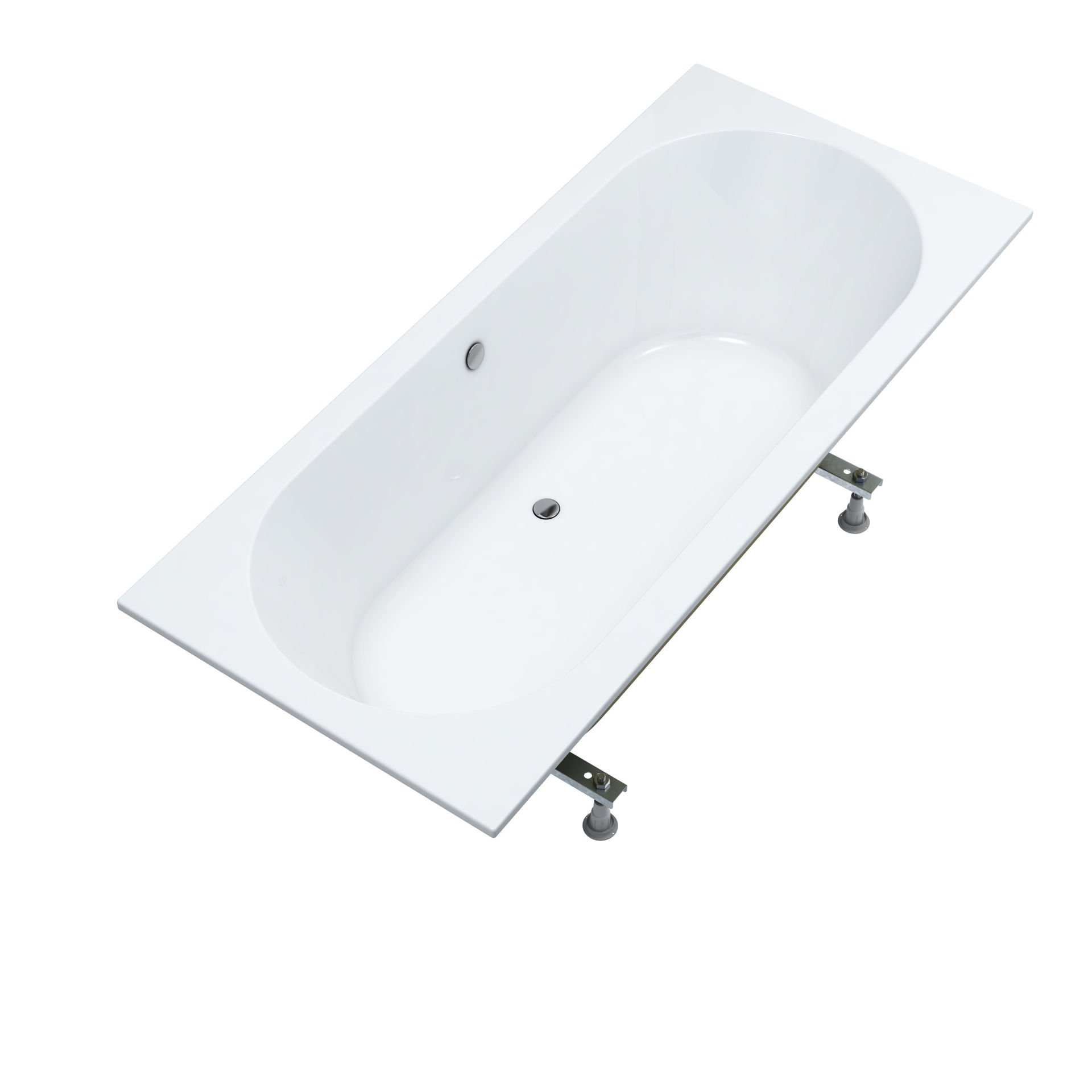 Wanna do zabudowy Schedpol Viona 180x80 cm prostokątna z obudową z opcją LED biały połysk 3.567/OULED/S