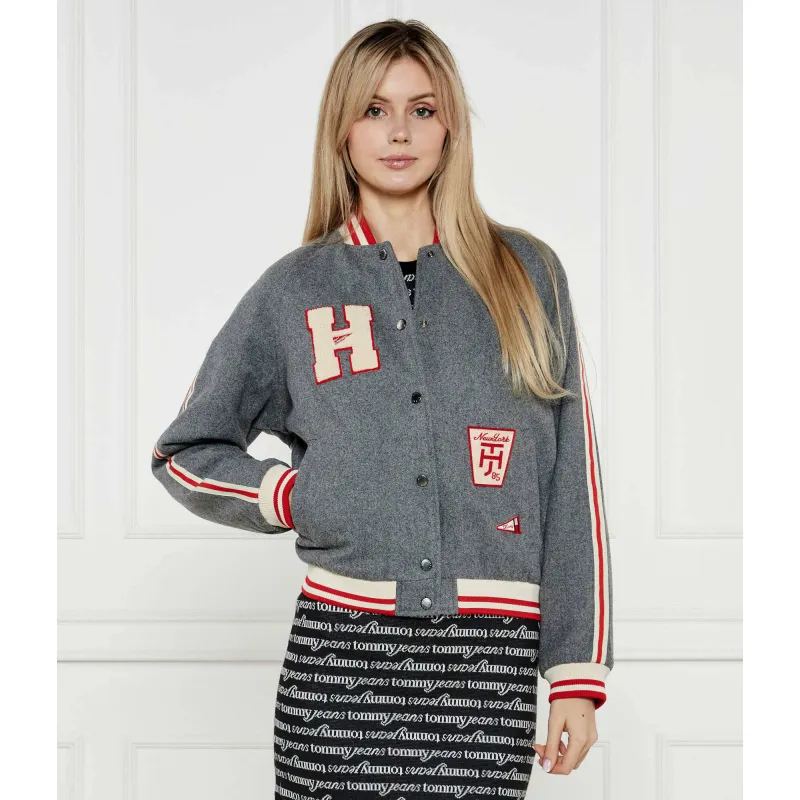 Tommy Jeans Wełniana kurtka bomber | Regular Fit