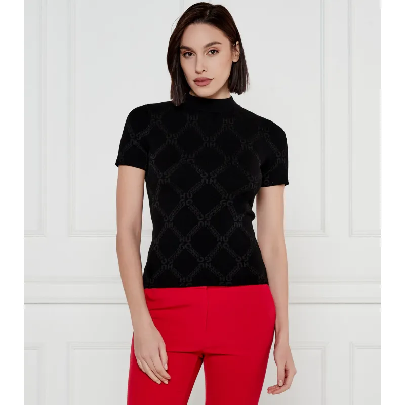 HUGO Półgolf Siskede Slim Fit