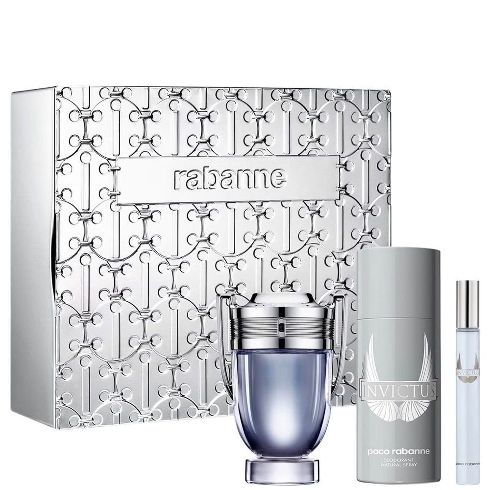 SET PACO RABANNE Invictus EDT spray 100ml + DEO spray 150ml + MINIATURA EDT spray 10ml