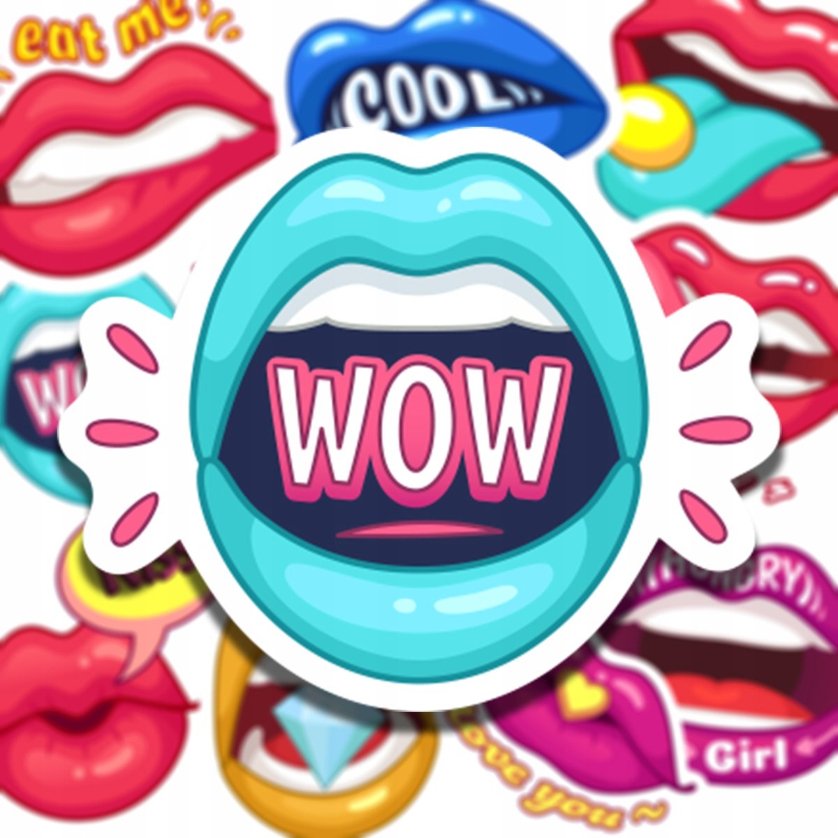 Naklejki Do Kartek Albumu Notesu USTA LIPS 15x21