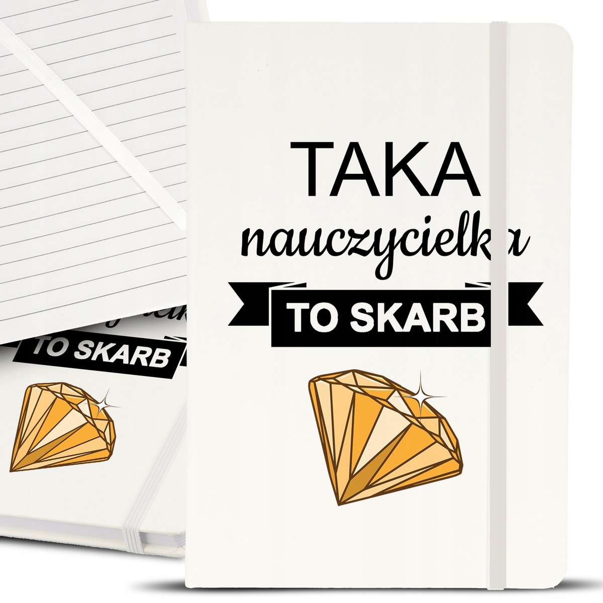 Notes Notatnik A5 Biały DLA NAUCZYCIELKI Top Wzory