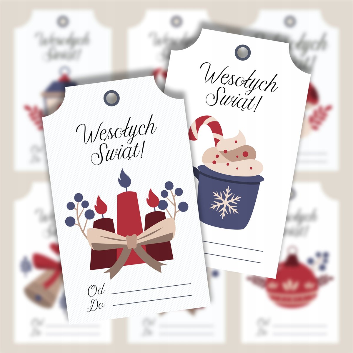 6x NAKLEJKI ŚWIĄTECZNE NA PREZENTY KARTKI WESOŁYCH ŚWIĄTYCH MERRY CHRISTMAS