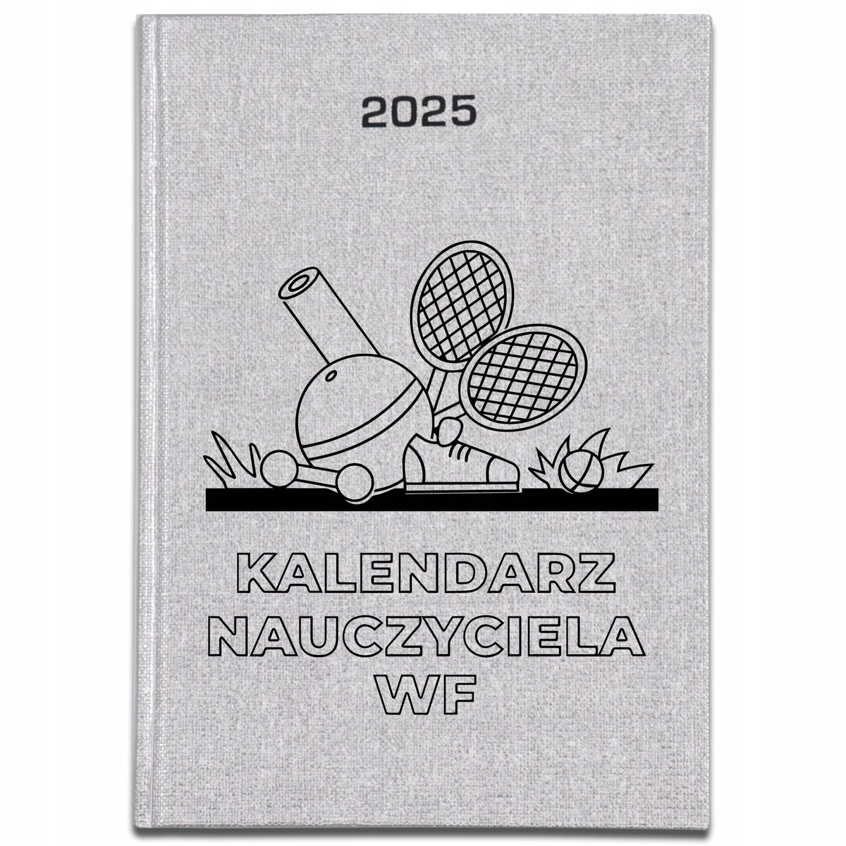 KALENDARZ SREBRNY B5 2025 Planer Dla NAUCZYCIELA WF Dzień Nauczyciela Wz
