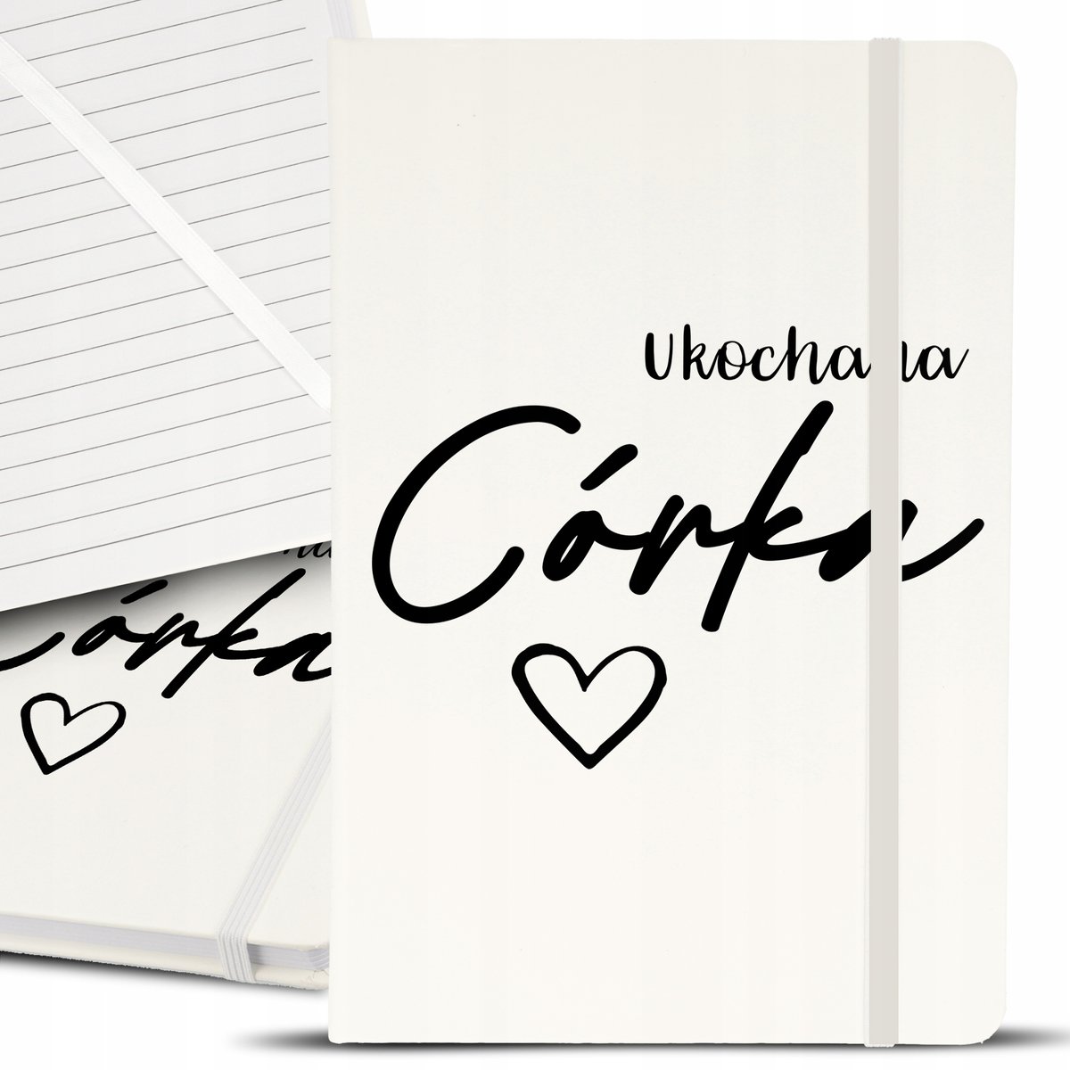 Notes Notatnik Bujo A5 Biały UKOCHANA CÓRKA Wzory