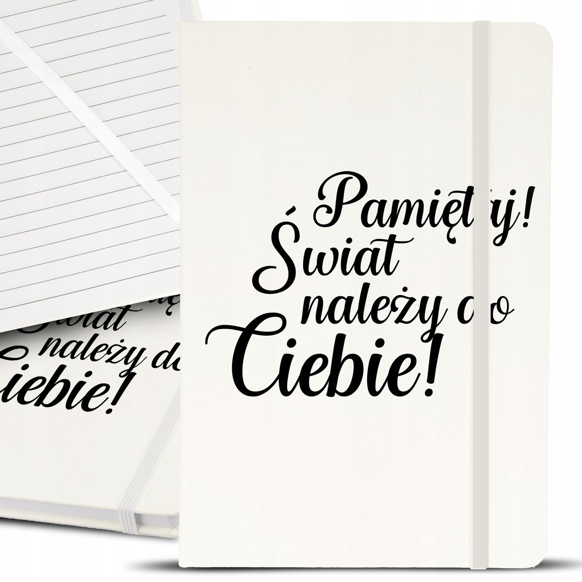 Notes Notatnik A5 Biały ŚWIAT NALEŻY DO CIEBIE Wz