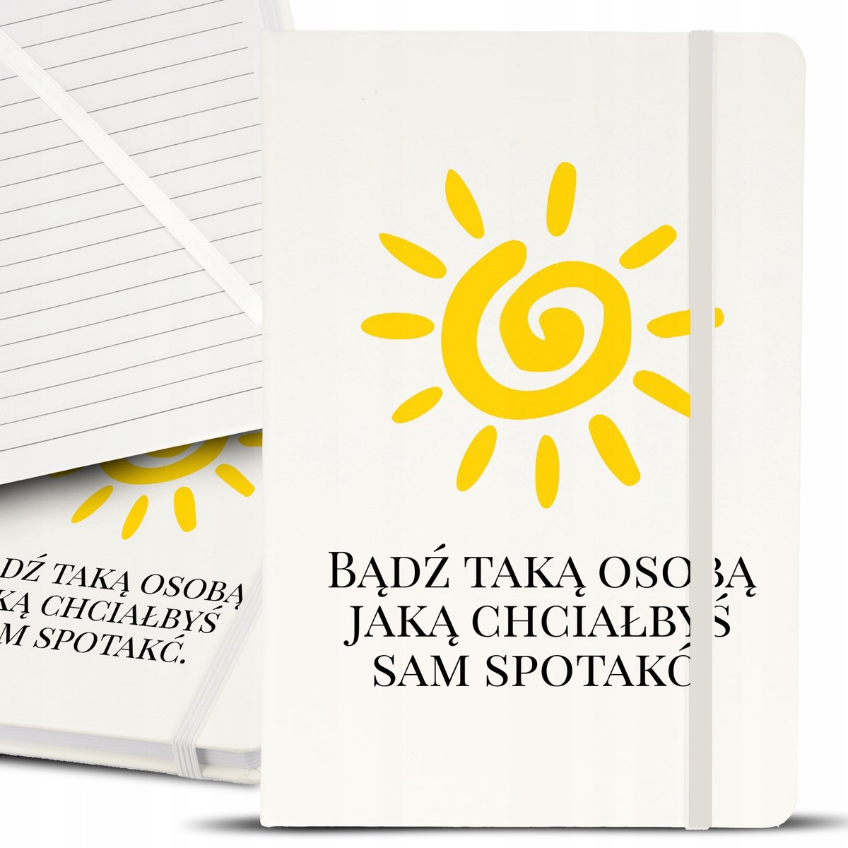 Notes Notatnik Bujo A5 Biały MOTYWACYJNE Wzory