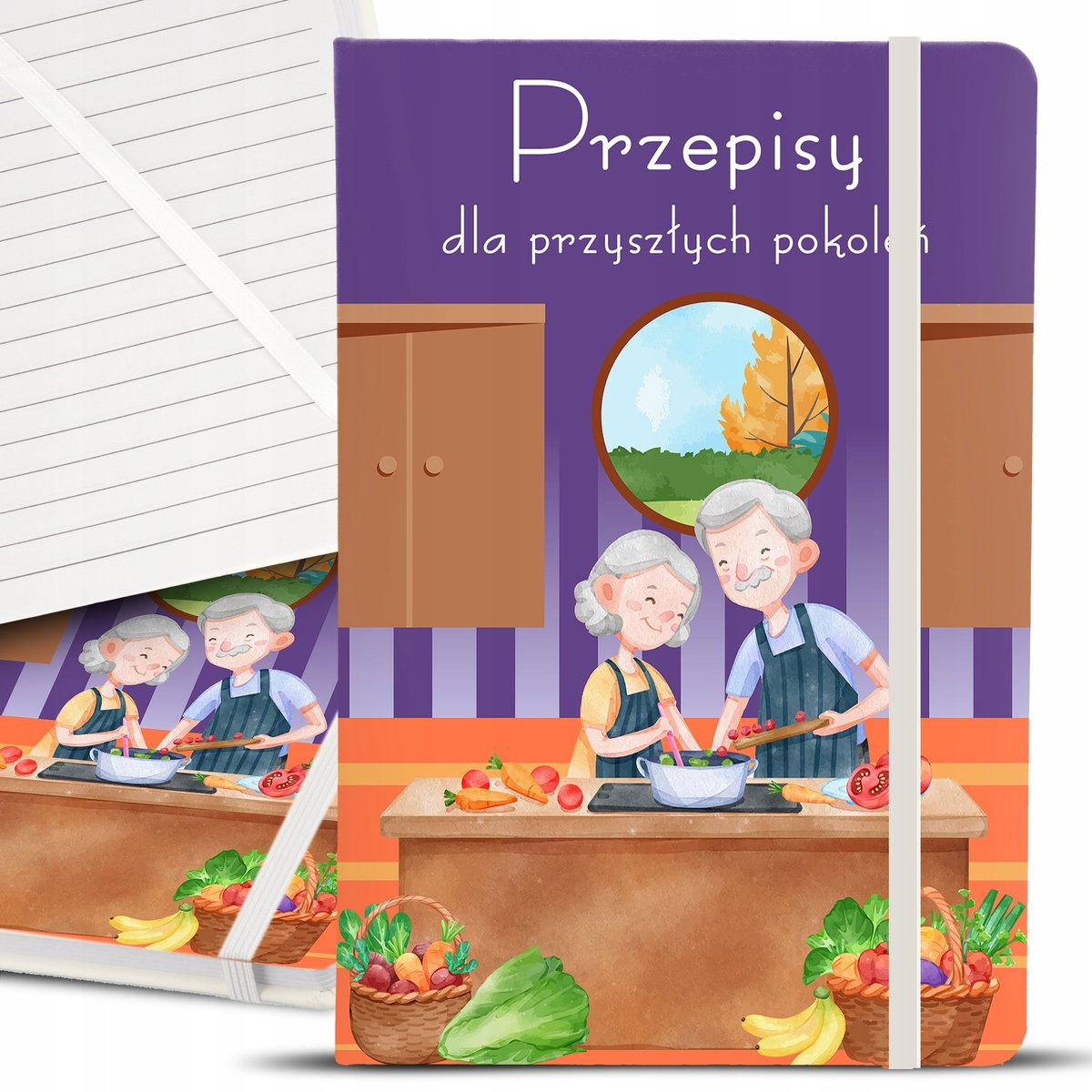 BIAŁY NOTES ZESZYT KULINARNY PREZENT PRZEPISY DLA PRZYSZŁYCH POKOLEŃ WZORY