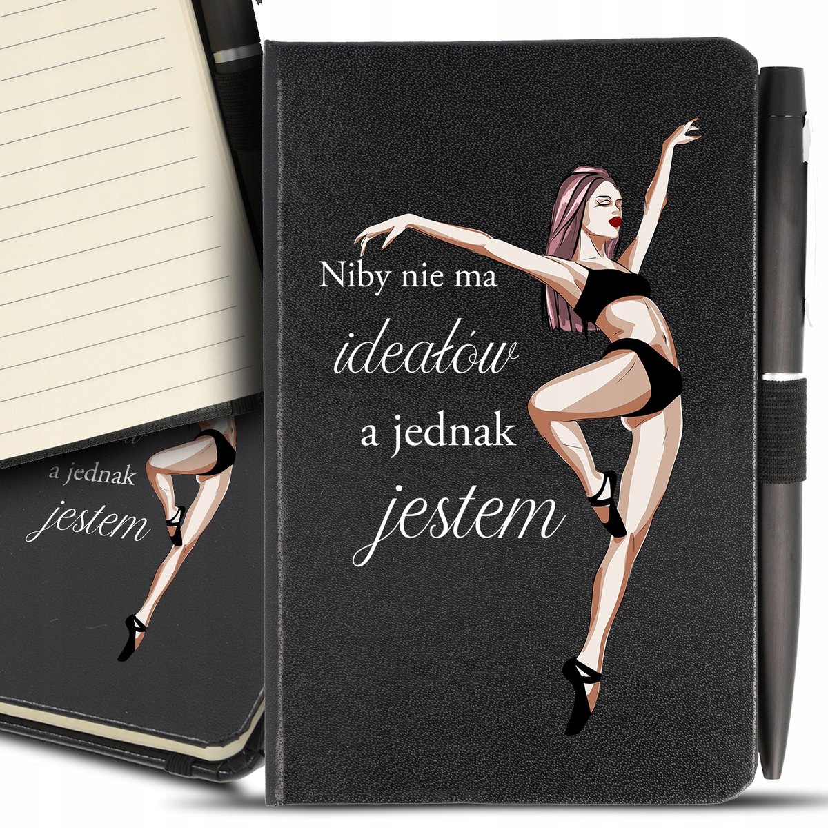 Notes A6 Silnej Kobiety NIE MA IDEAŁÓW A JESTEM Wz