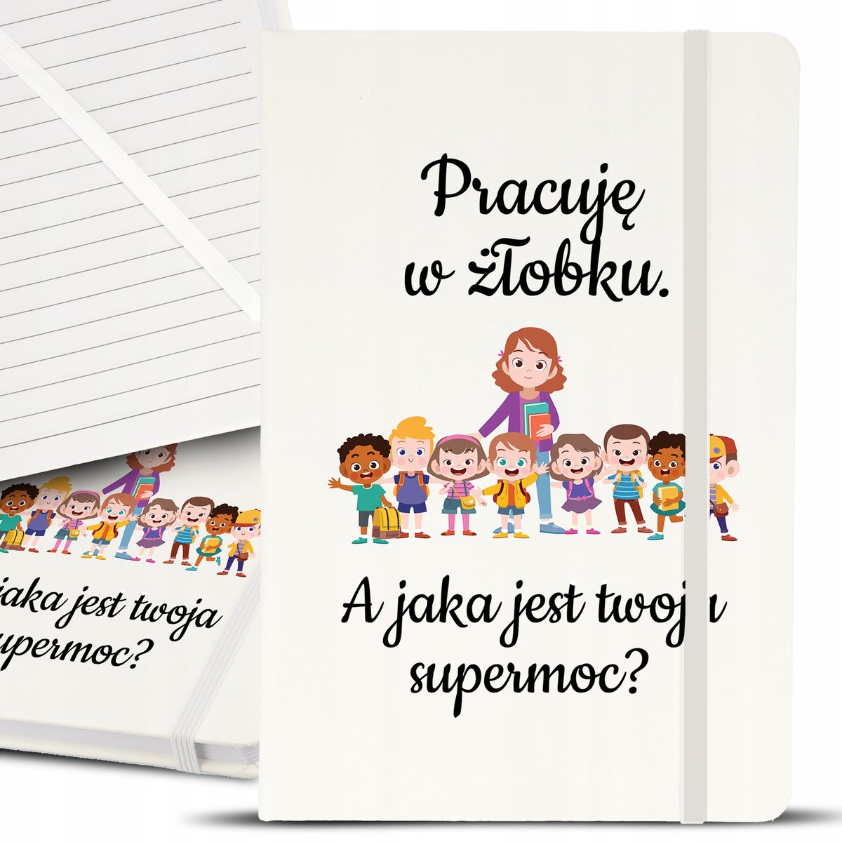 Notes Notatnik Bujo A5 Biały NAUCZYCIEL ŻŁOBKA Wz