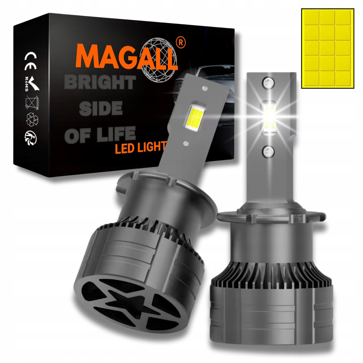 ŻARNIKI LED D4S D4R MAGALL HID-LED 6500K 20000lm 70W ZAMIENNIKI KSENONÓW