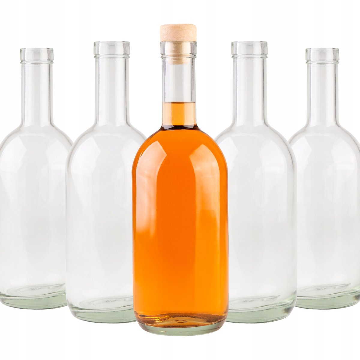 5x Butelka BUTELKI GIN 500 ML na bimber NALEWKI z korkami