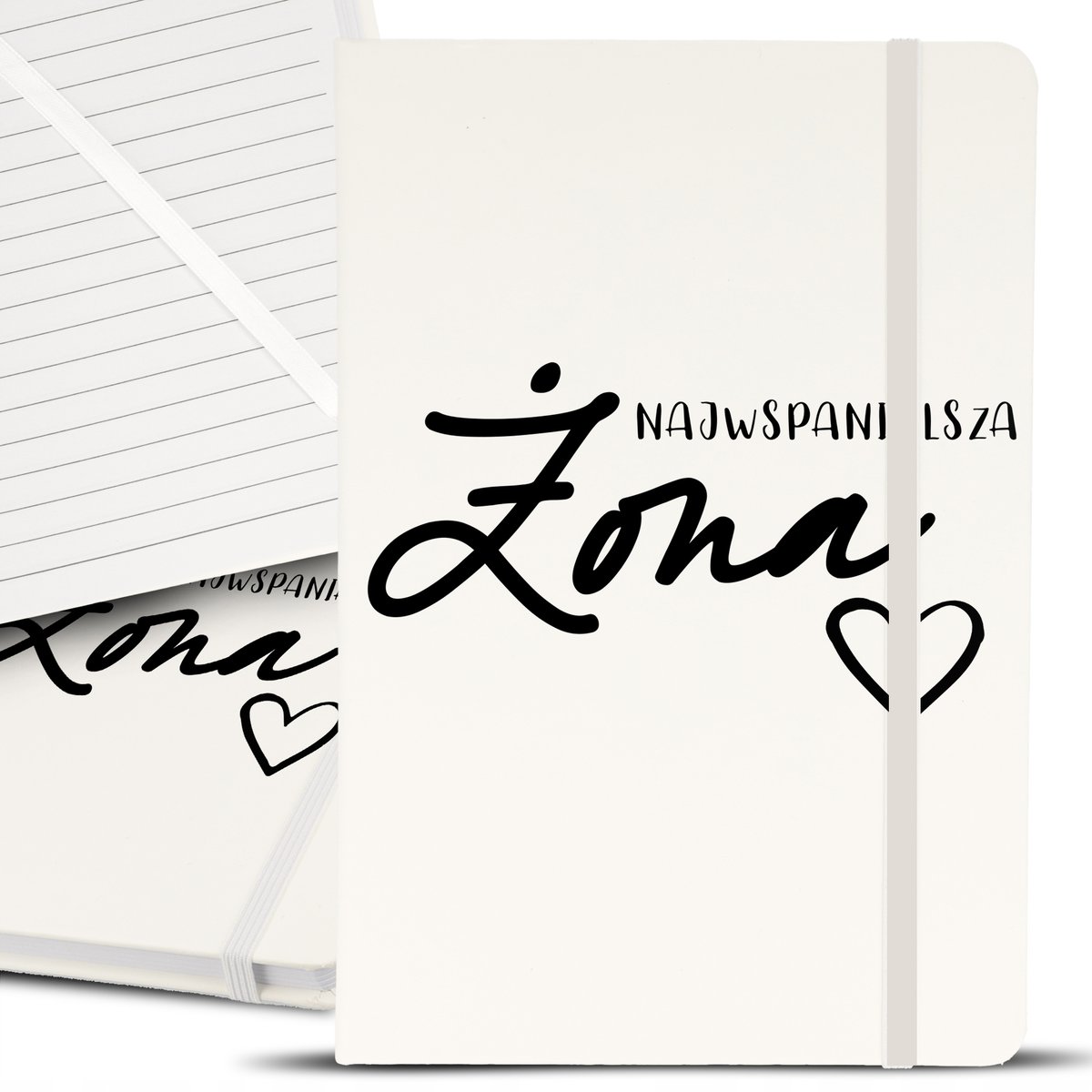 Notes Notatnik Bujo A5 Biały NAJLEPSZA ŻONA Wzory