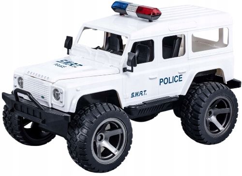 Jeep Rc Policyjny Zdalnie Sterowany Pojazd Samochód Biały