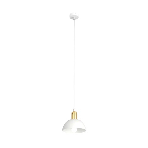 Moto lampa wisząca 1xE14 biała/złota 1387/1