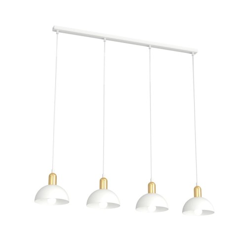 Moto lampa wisząca 4xE14 biała/złota 1387/4