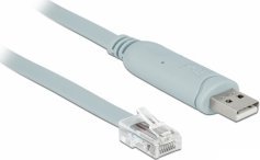 Adapter USB Delock DELOCK Adapter USB2.0/A St > Seriell RS232 RJ45 St 1.0m grau