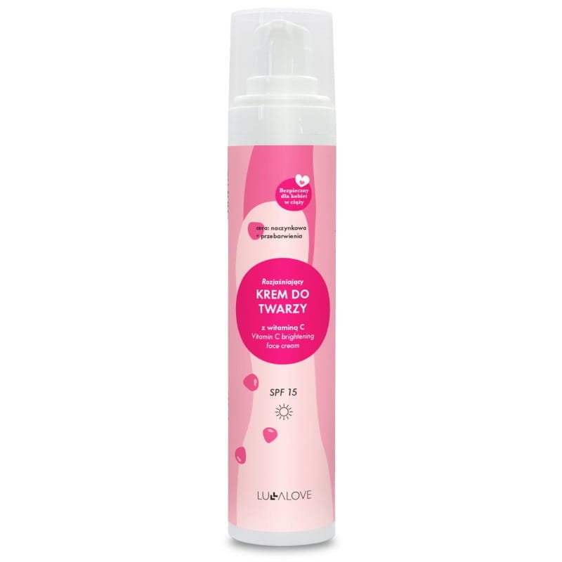 Rozjaśniający krem do twarzy SPF 15 z witaminą C, Lullalove