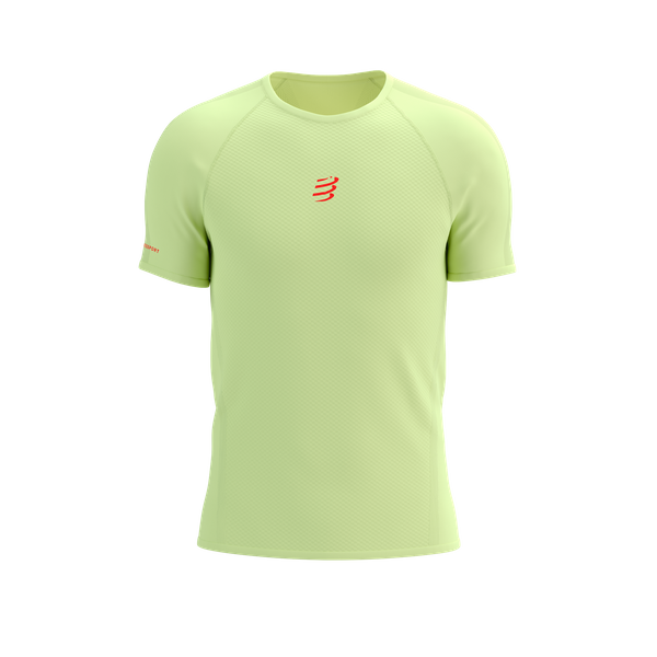 COMPRESSPORT koszulka biegowa męska TRAIL RACING SS TSHIRT shadow lime