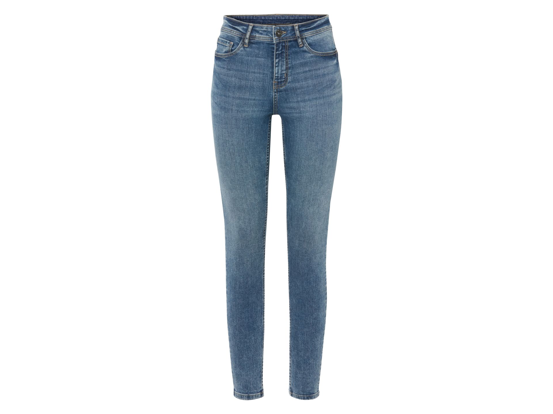 esmara® Jeansy damskie z efektem Push-up, Super Skinny (34, Niebieski)