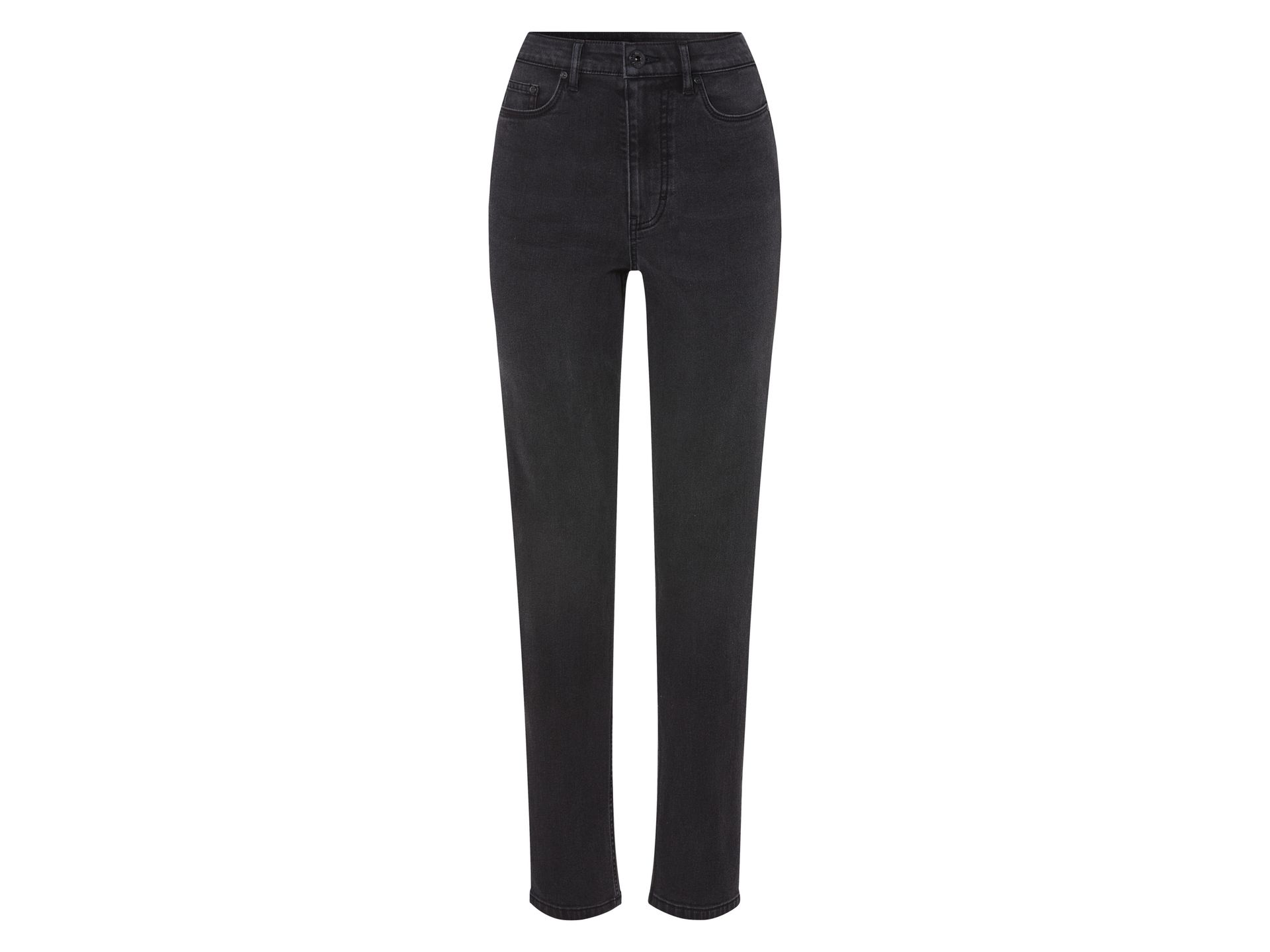 esmara® Jeansy termiczne damskie, Straight Fit (42, Ciemnoszary)