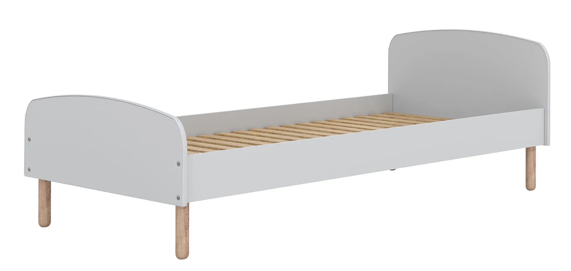Pojedyncze skandynawskie łóżko z materacem 90x200cm W9-C72