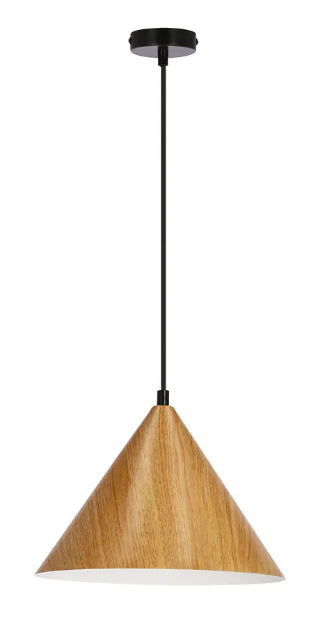 Lampa wisząca z kloszem imitującym drewno jasny dąb - 6X D281 Z2-L76