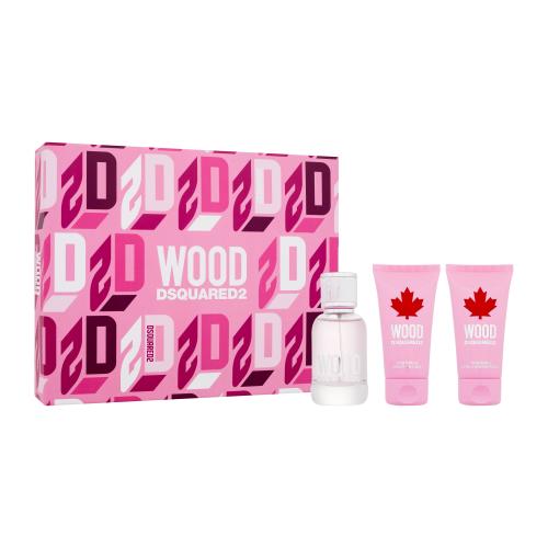 Dsquared2 Wood SET1 Zestaw woda toaletowa 50 ml + mleczko do ciała 50 ml + żel pod prysznic 50 ml
