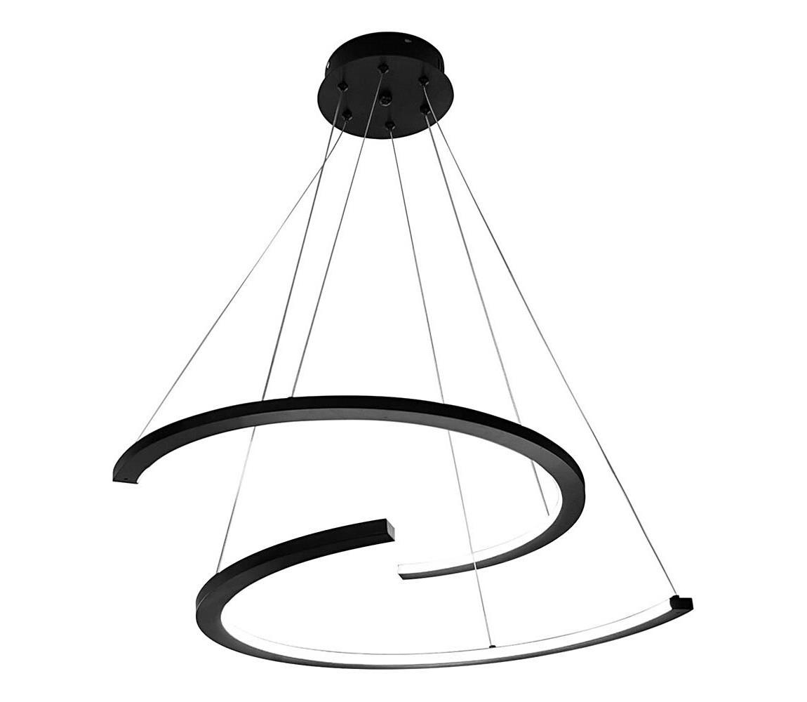 LED Żyrandol na lince DOUBLEMOON LED/30W/230V czarny