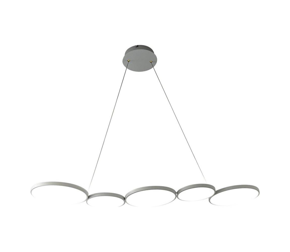 LED Żyrandol na lince OLYMPIA 5xLED/10W/230V szary