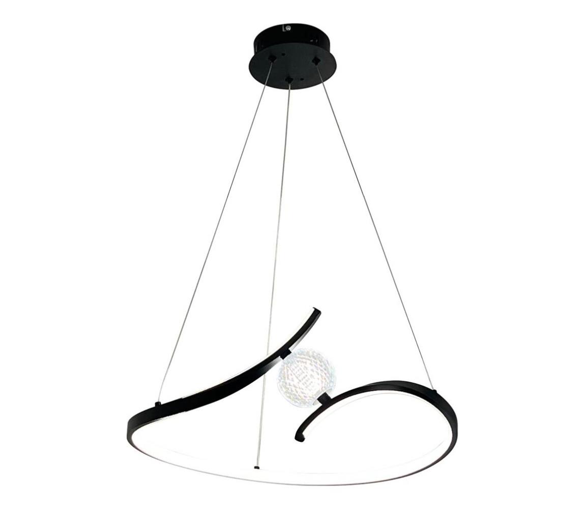 LED Żyrandol na lince PERLA LED/34W/230V czarny