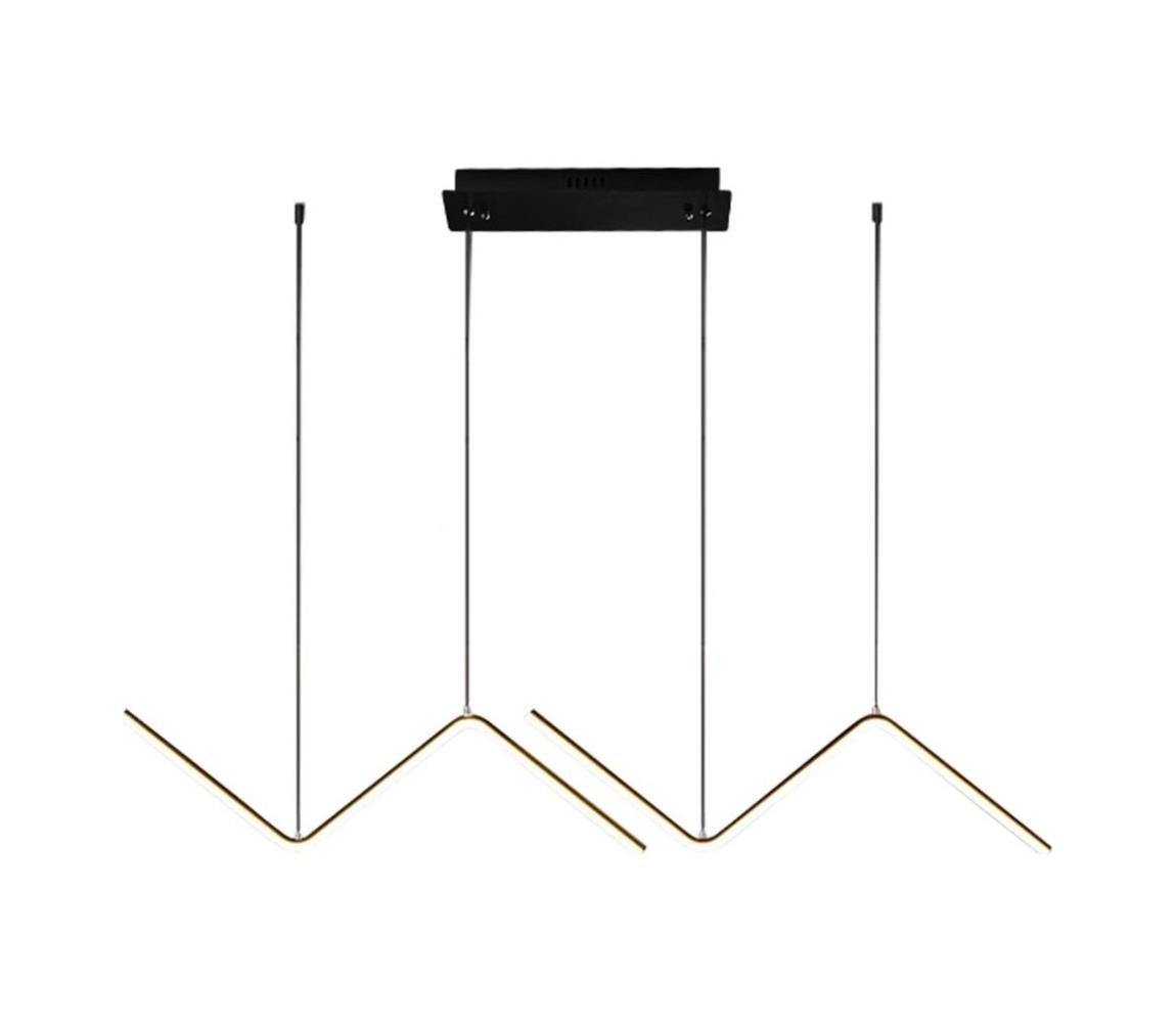 LED Żyrandol na lince VERTE 2xLED/11W/230V czarny