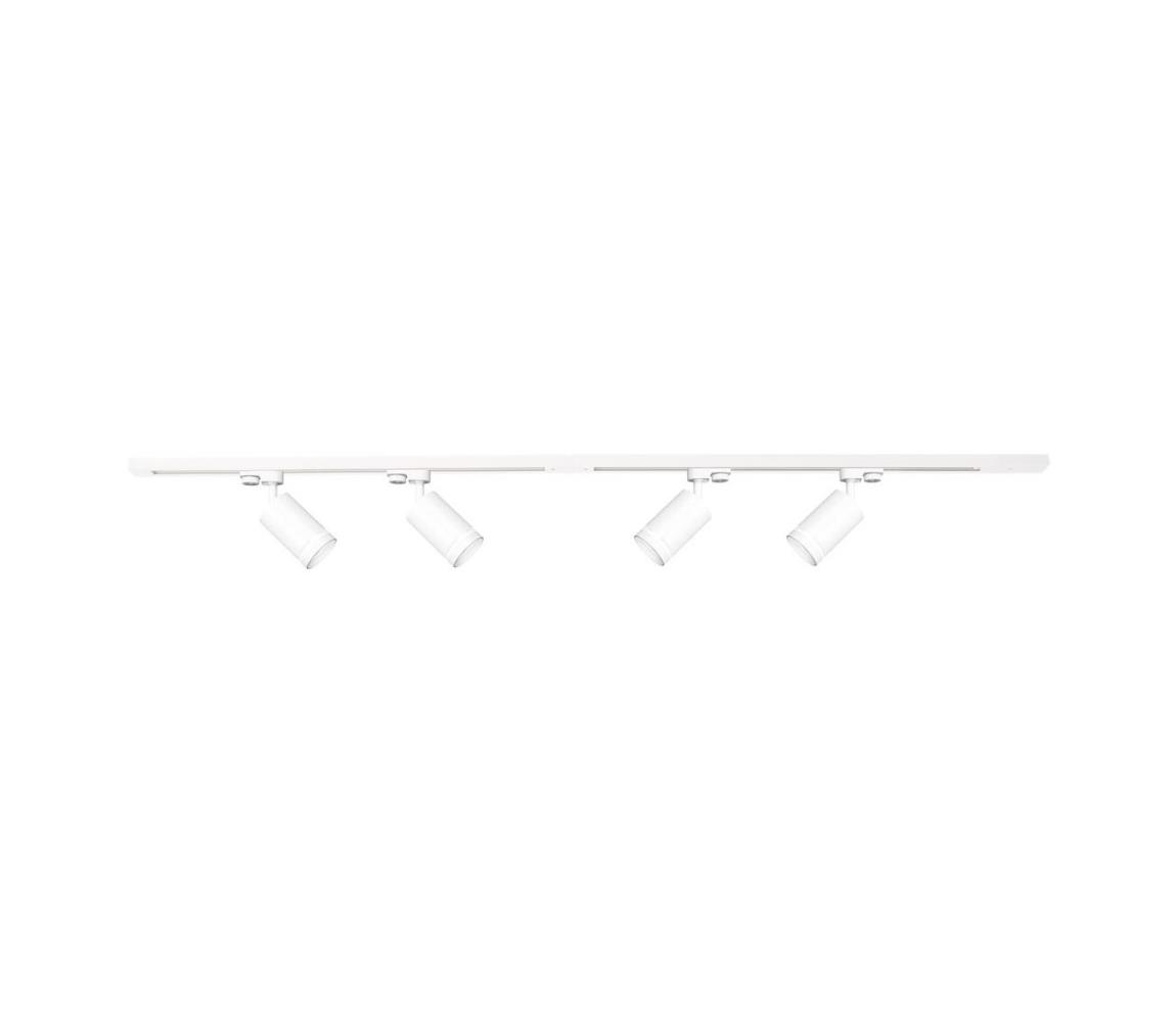 Reflektor do systemu szynowego PIPE 4xGU10/10W/230V 2x1m biały