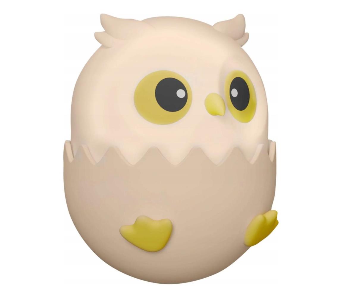 LED RGBW Ściemnialna dziecięcy dotykowa lampa LED/1W/5V USB 1200 mAh sowa różowy