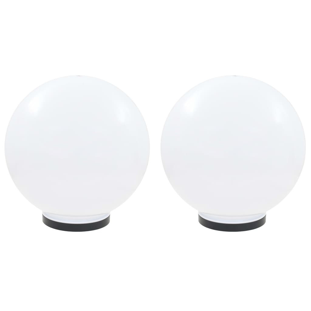 Lampy zewnętrzne LED, 2 szt., kule 40 cm, PMMA
