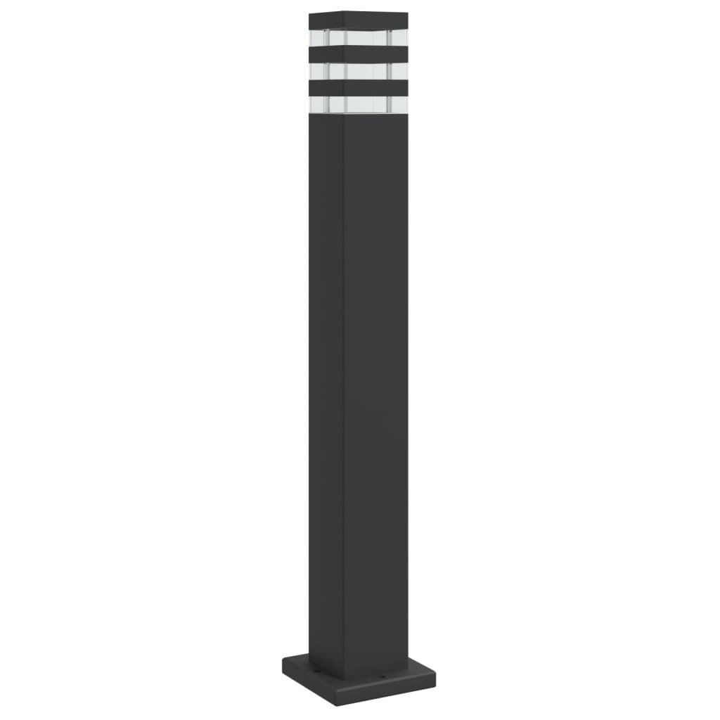 Zewnętrzna lampa stojąca, czarna, 80 cm, aluminium