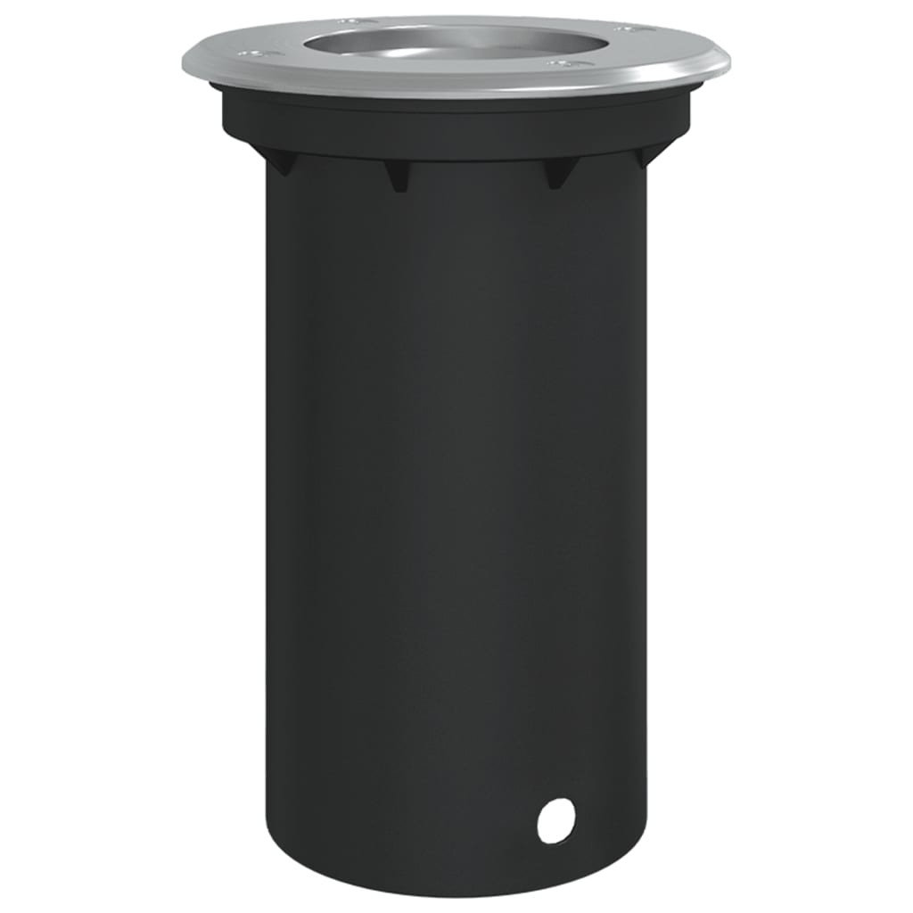 Lampy najazdowe, okrągłe, czarne, 10,5x10,5 cm, aluminium