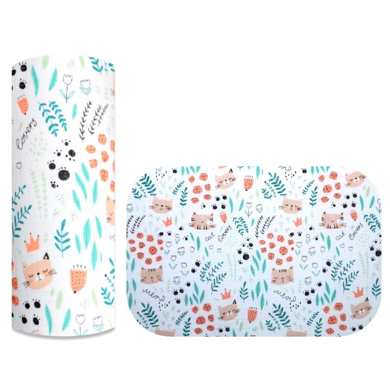 Ega Kids Pieluszka Tetrowa Wzorzysta 1 szt. 70x80 cm Kocimiętka