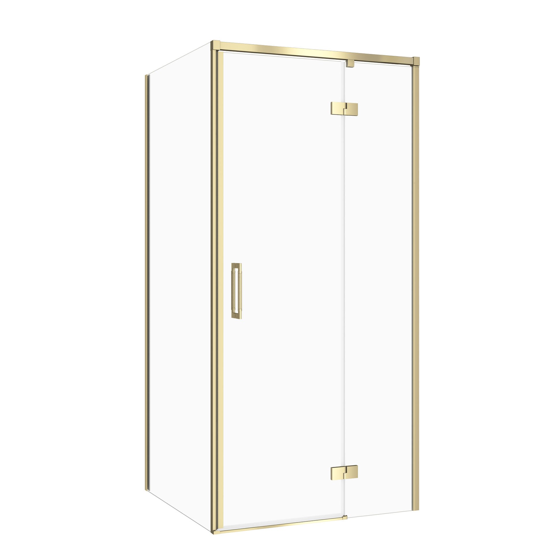 Kabina prysznicowa Cersanit Larga 80x80x195 kwadratowa złoty mat transparentne S601-487