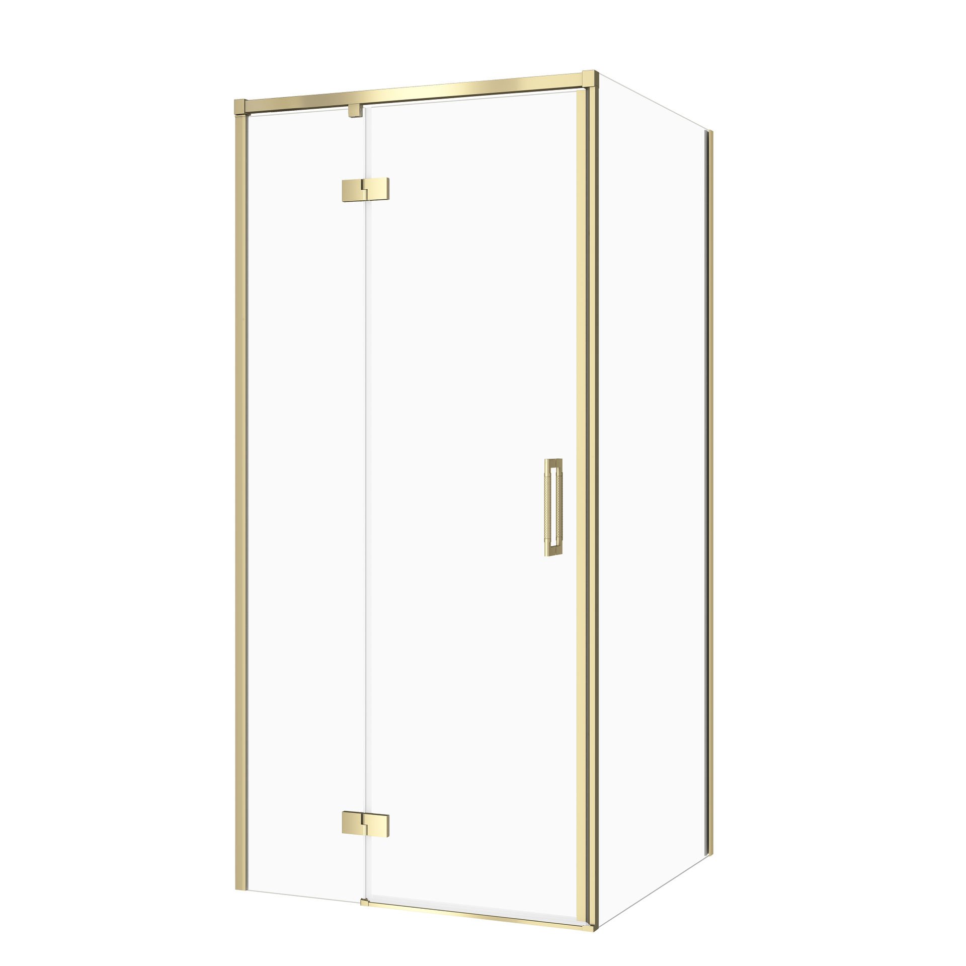 Kabina prysznicowa Cersanit Larga 80x80x195 kwadratowa złoty mat transparentne S601-462
