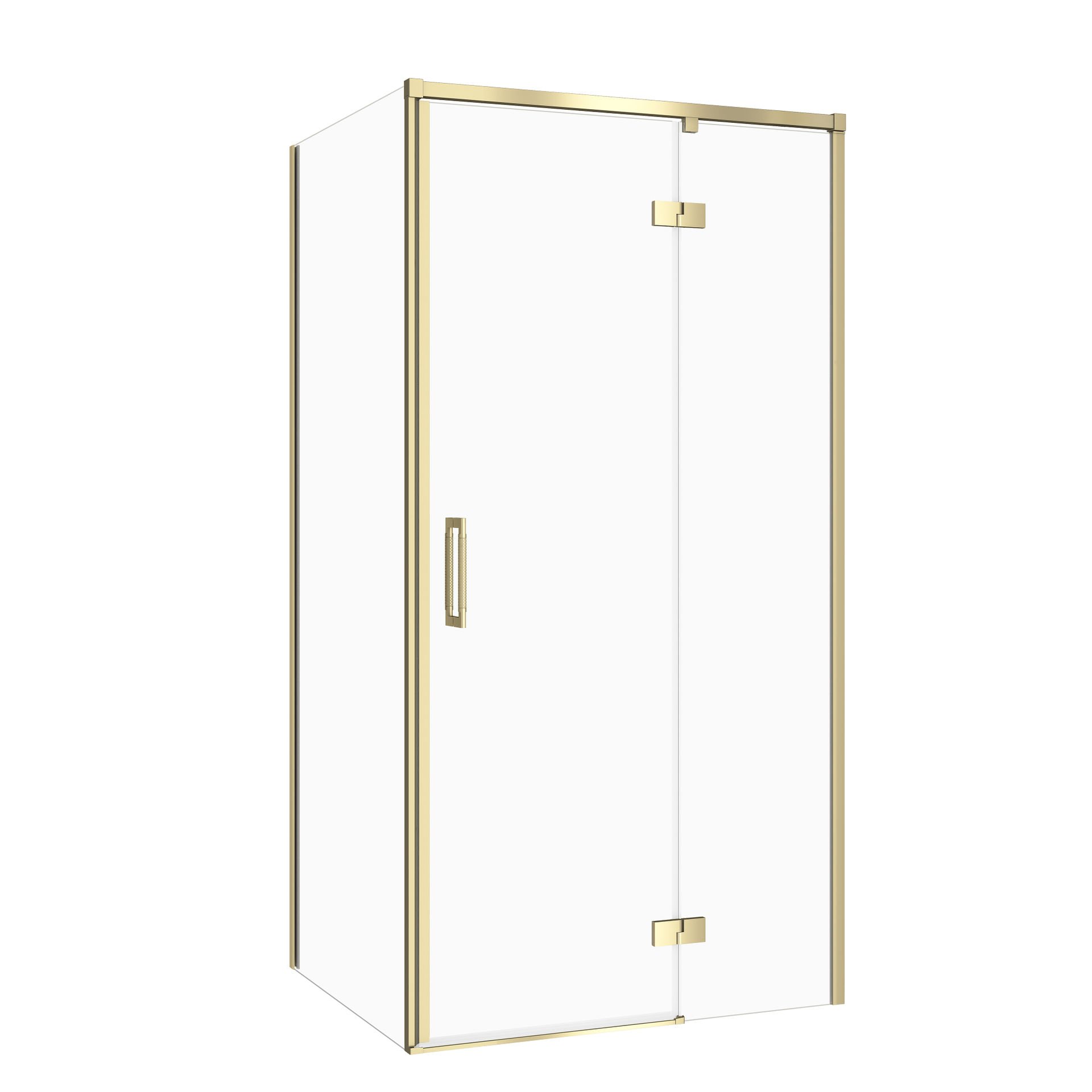 Kabina prysznicowa Cersanit Larga 100x80x195 prostokątna złoty mat transparentne S601-468