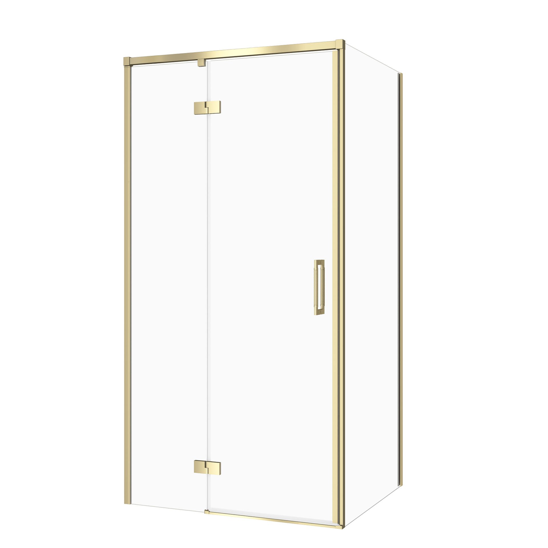 Kabina prysznicowa Cersanit Larga 100x90x195 prostokątna złoty mat transparentne S601-489