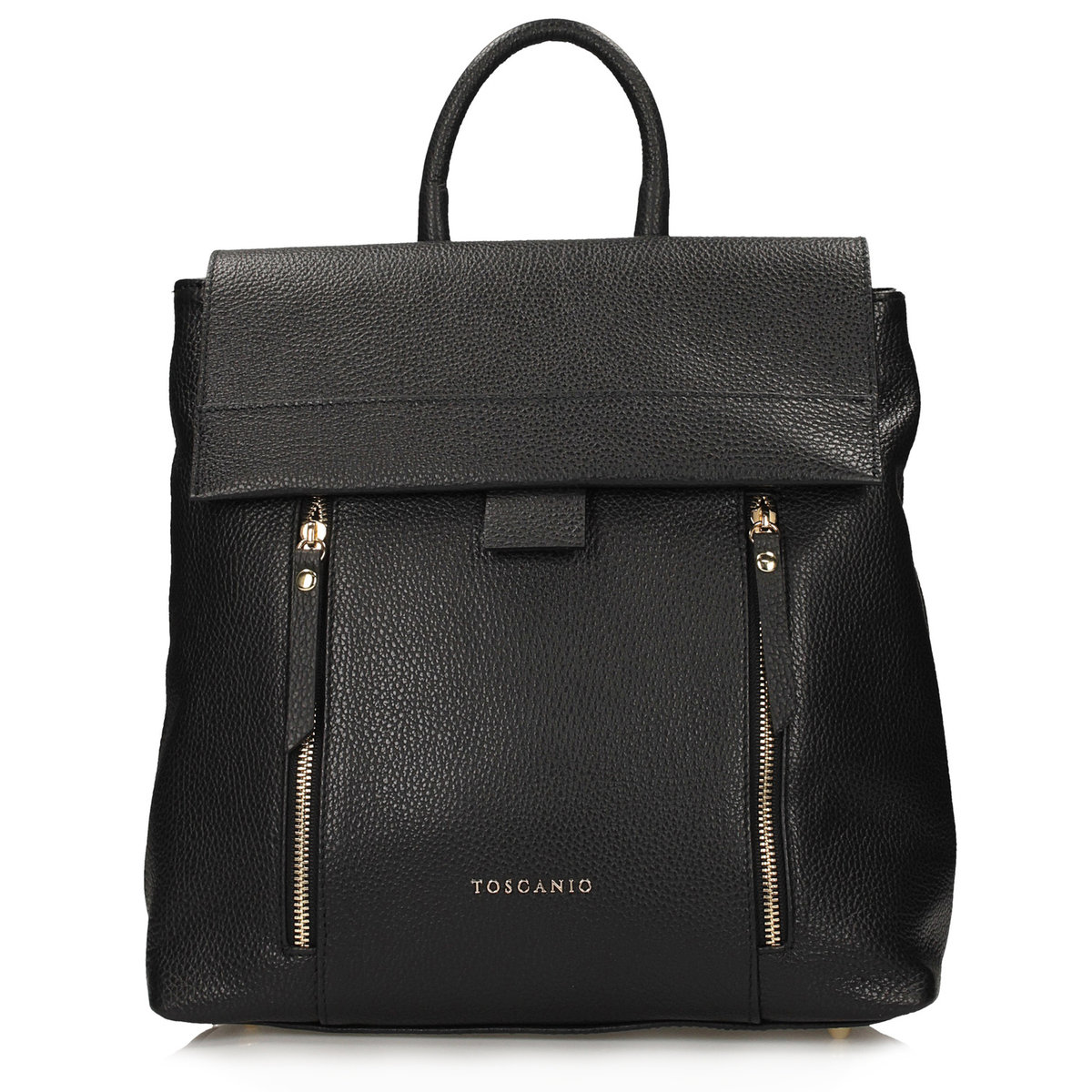 Toscanio F267 Czarny Plecak damski skórzany