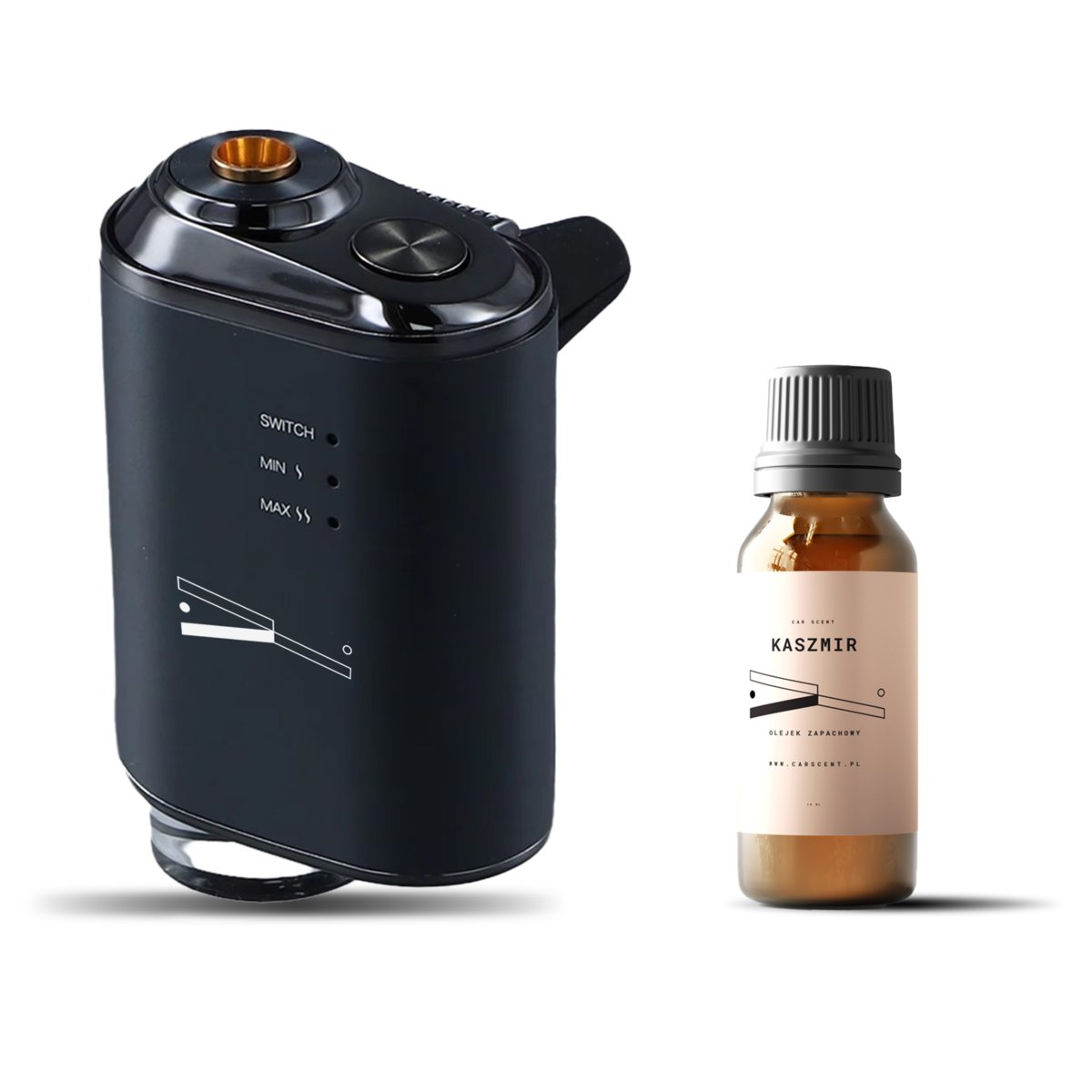 Ultradźwiękowy Dyfuzor Zapachowy do Samochodu + Olejek Cashmere