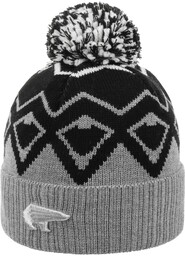 Czapka z Pomponem Ziggy by Eisbär, szaro-czarny, One Size