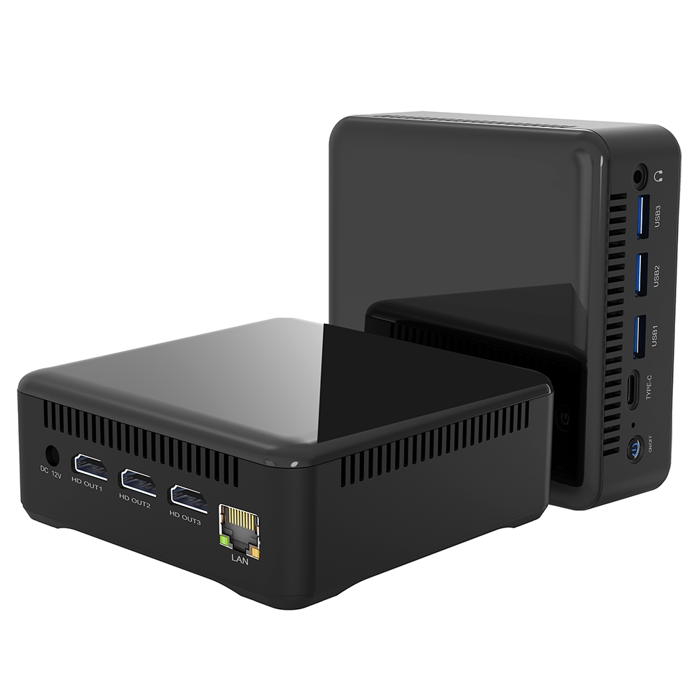 RUPA HSI-95 Mini PC Intel N95 4 Cores Max 3 4GHz 8GB RAM 256GB SSD 3*HDMI 4K 60Hz Triple Screen Display WiFi 6 Bluetooth 5