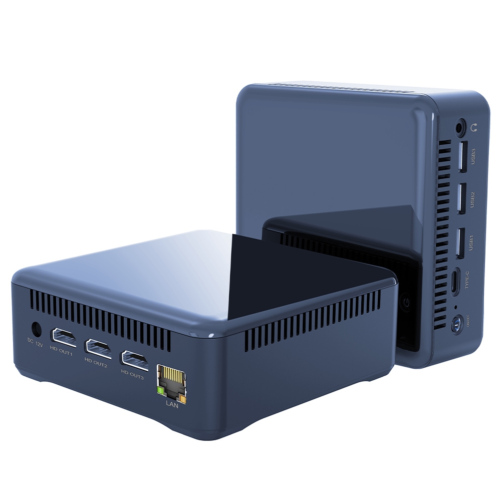 RUPA HSI-100 Mini PC Intel N100 4 Cores Max 3 4GHz 8GB RAM 256GB SSD 3*HDMI 4K 60Hz Triple Screen Display WiFi 6 Bluetooth