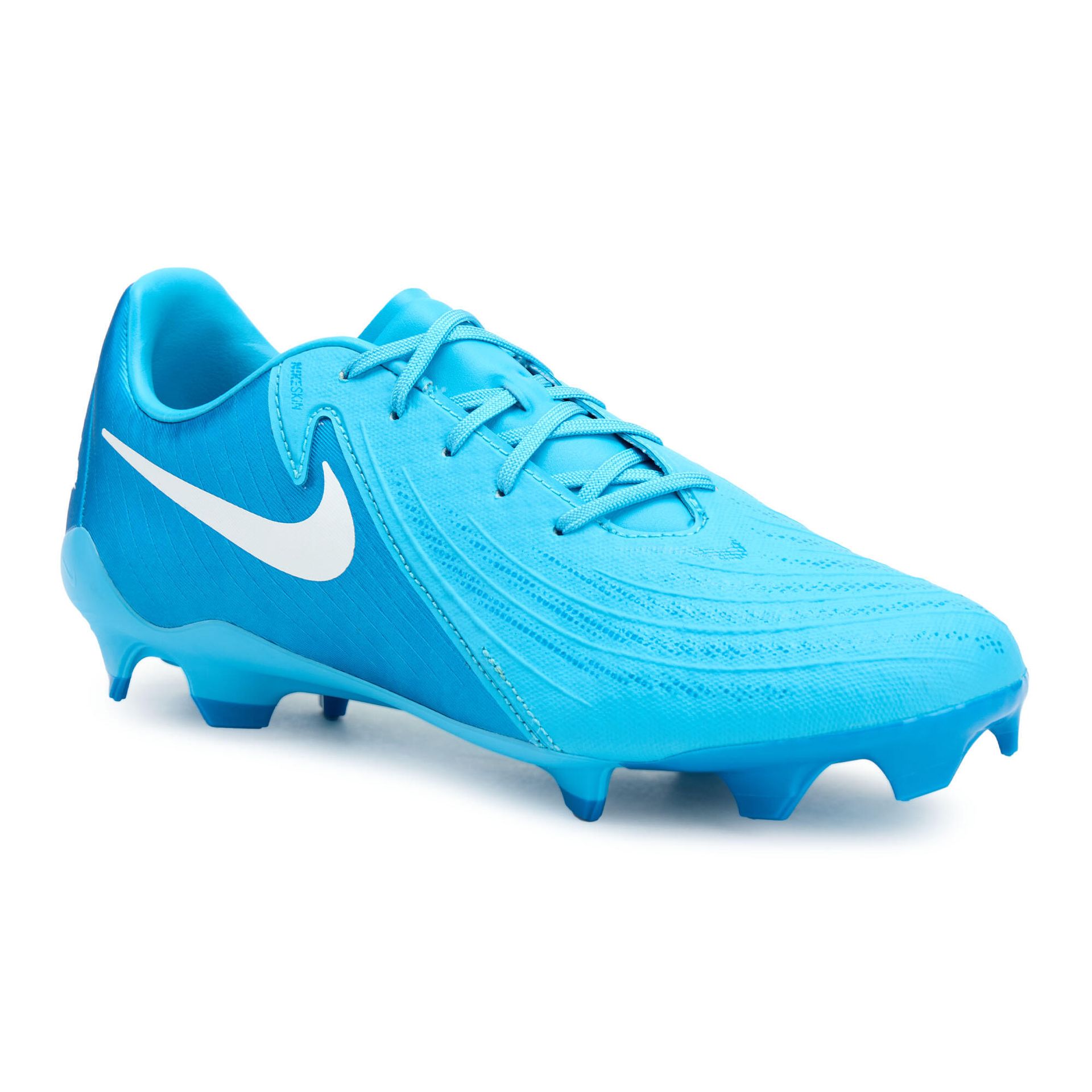 Nike Męskie buty piłkarskie Phantom Gx II Academy Fg/Mg, Blue Fury/White, 38 EU, Niebieska furia biała, 40.5 EU